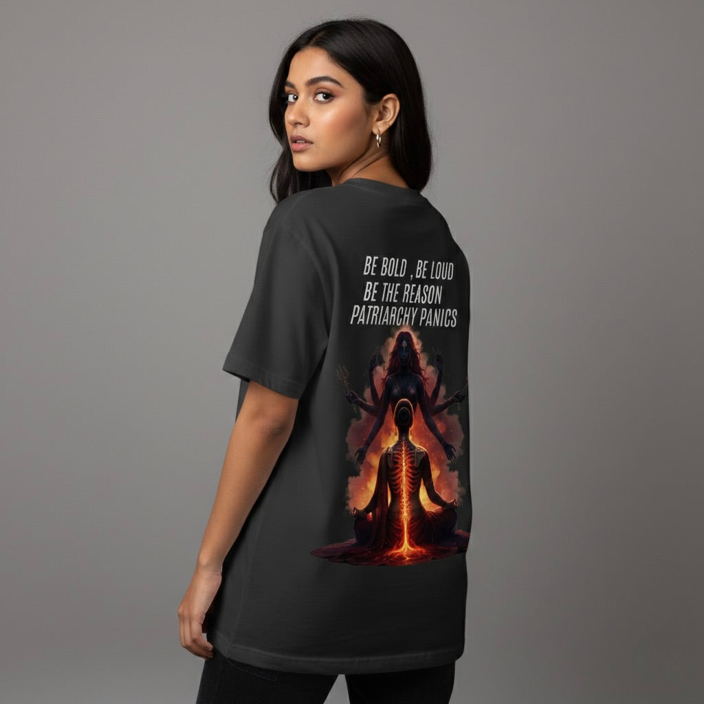 "Uncontrollable" Dark Desi Oversized Tee