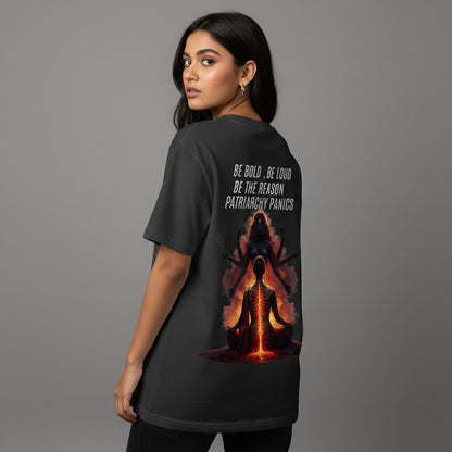 "Uncontrollable" Dark Desi Oversized Tee