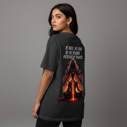 "Uncontrollable" Dark Desi Oversized Tee