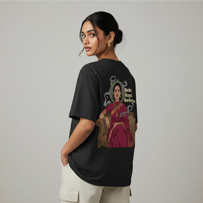 "Rebel Royal" Indian Queen Oversized Tee