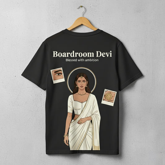 "Boardroom Devi" Oversized Graphic Tee