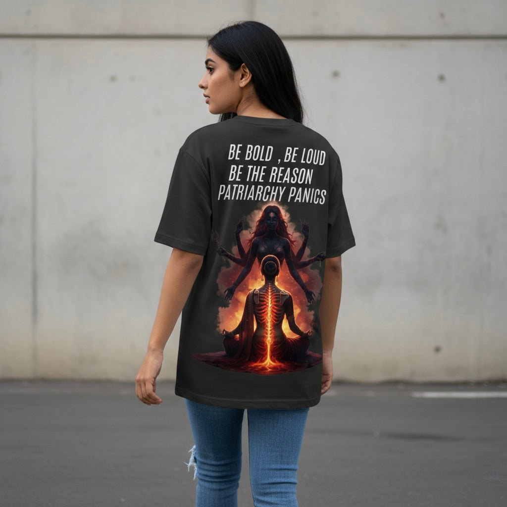 "Uncontrollable" Dark Desi Oversized Tee