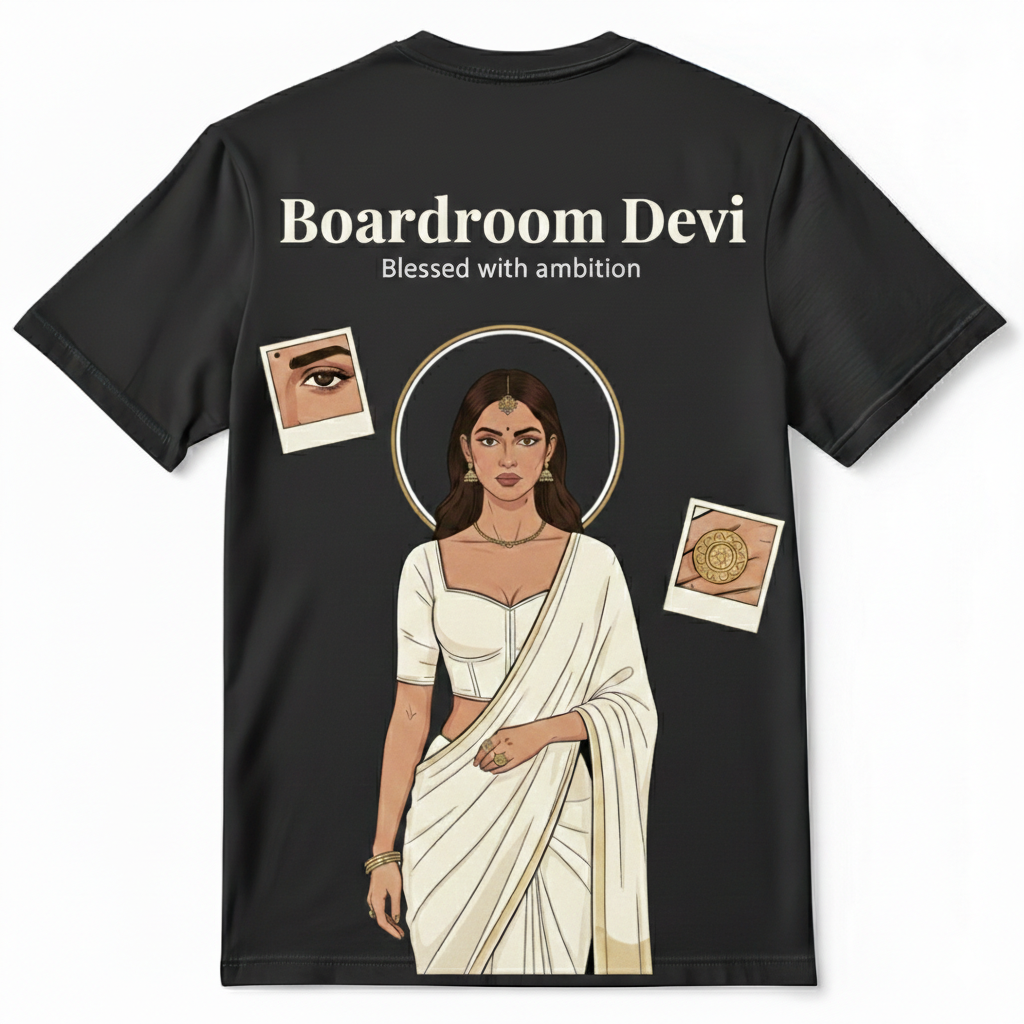 "Boardroom Devi" Oversized Graphic Tee