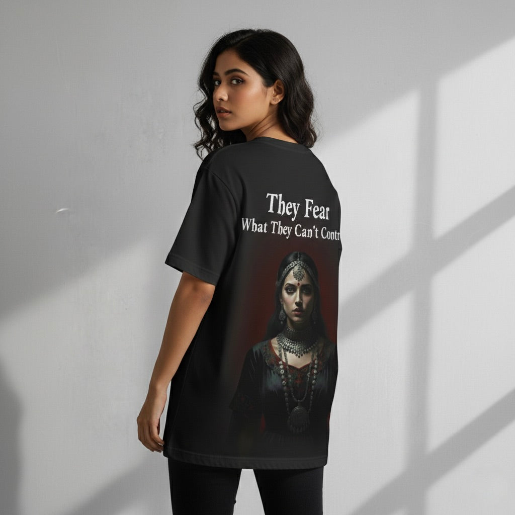 Desi Gothic: "Uncontrollable" Oversized Tee