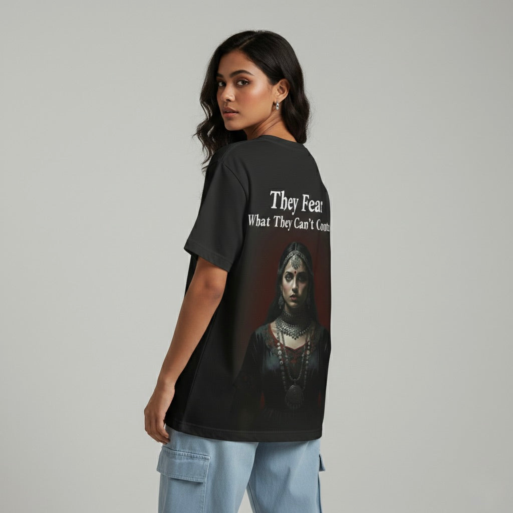 Desi Gothic: "Uncontrollable" Oversized Tee
