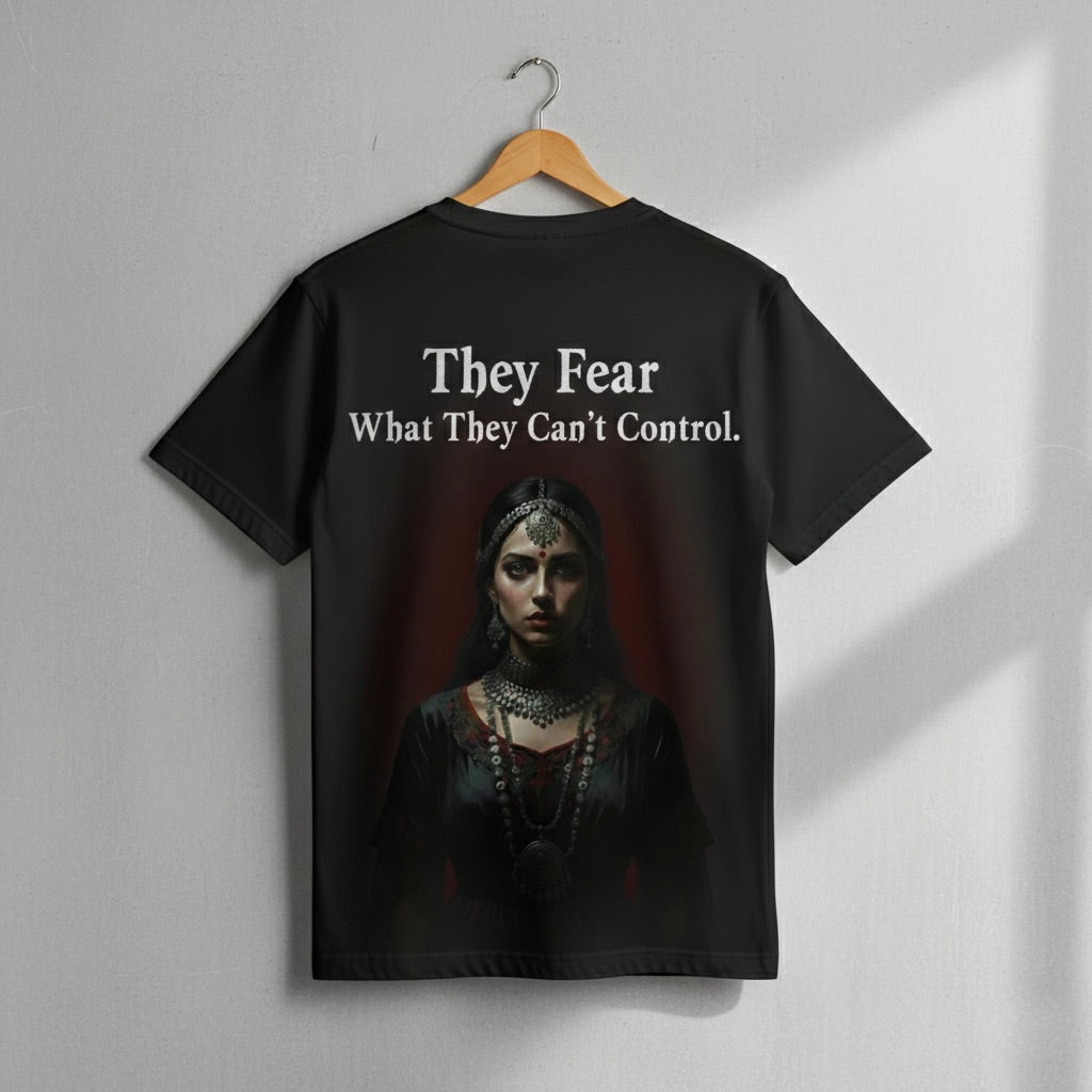Desi Gothic: "Uncontrollable" Oversized Tee